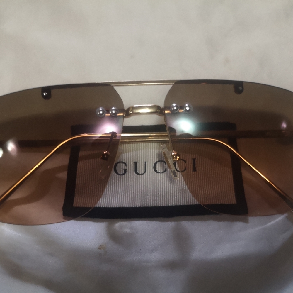 Gucci 24 k overlay unisex glasses